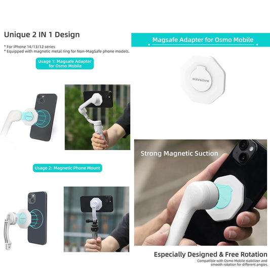 Phone Holder For Dji Om6 / 5 / 4 / 4 Se With Zj561 Magsafe Adapter-1915196623147896834