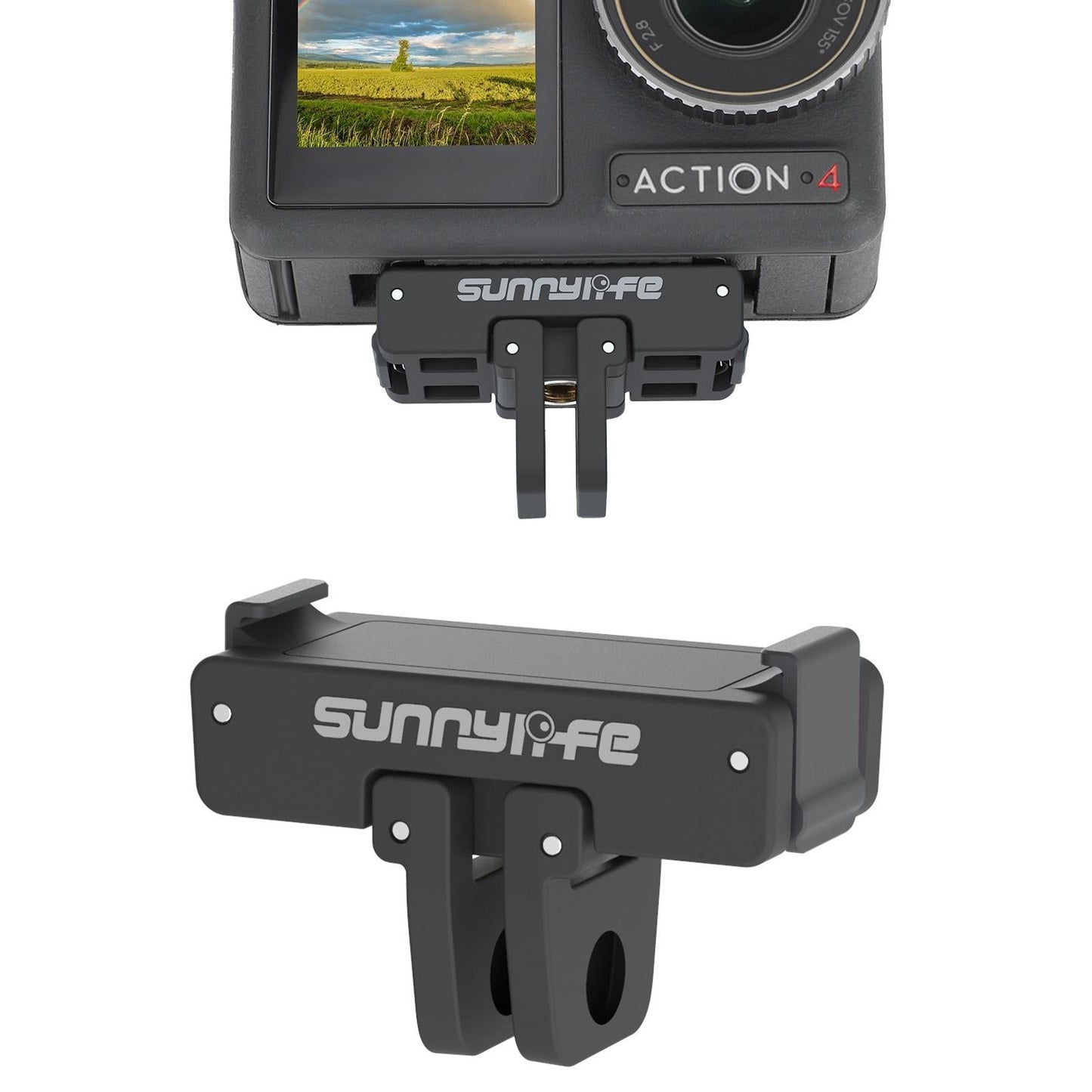 Magnetic Adapter Mount For Dji Action Cameras - Compatible With Action 2 3 And 4-1915196709542170624