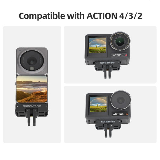 Magnetic Adapter Mount For Dji Action Cameras - Compatible With Action 2 3 And 4-1915196709542170626