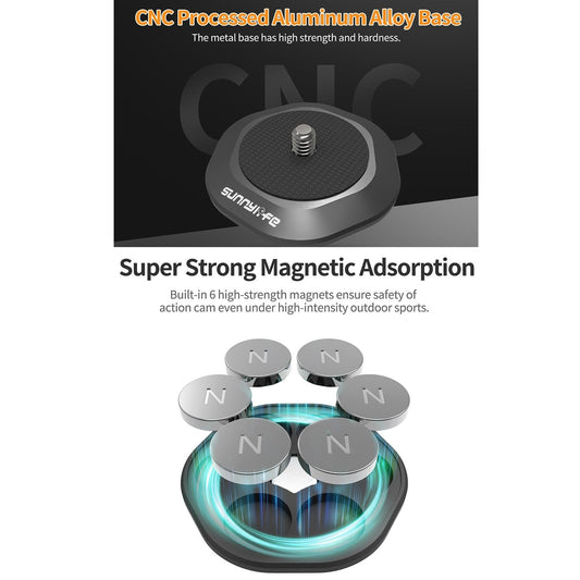 Metal Magnetic Base With 1 / 4 Adapter And Pivot Stand-1915196791079440386