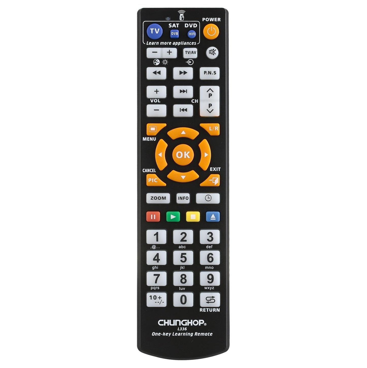 Universal Smart Learning Remote For Tv Cable Dvd - Chunghop L336-1915196881185673216