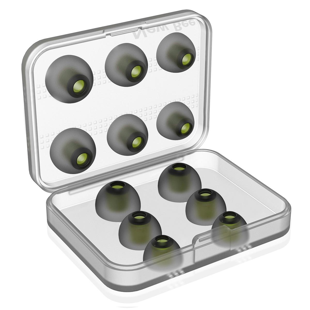 6 Pairs New Bee In-Ear Silicone Ear Caps With Storage Box - Fits 5-7Mm Earphone Plugs-1915198016395022336