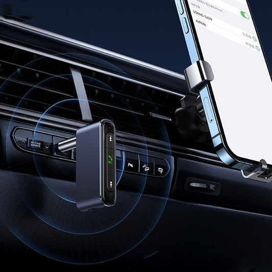 Mini Car Bluetooth 5.0 Audio Receiver - Grey 3.5Mm Plug-1915196866081984514