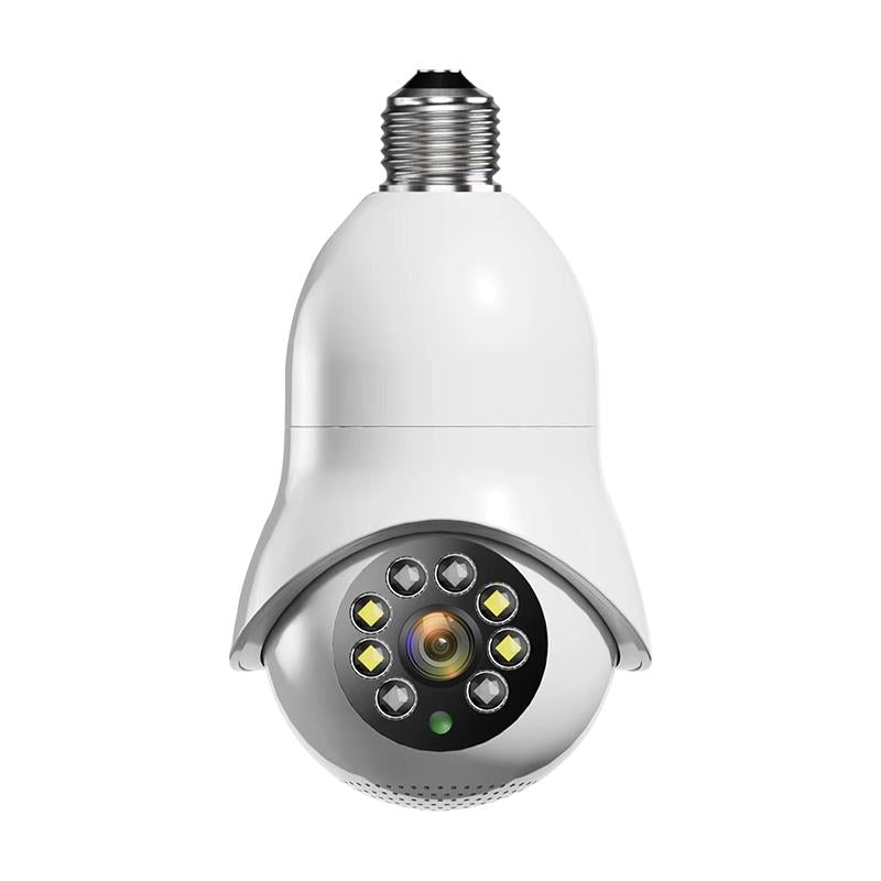 2.0Mp Wifi Light Bulb Camera With Motion Detection And Night Vision - Dual Light Source White-1915197118990127104