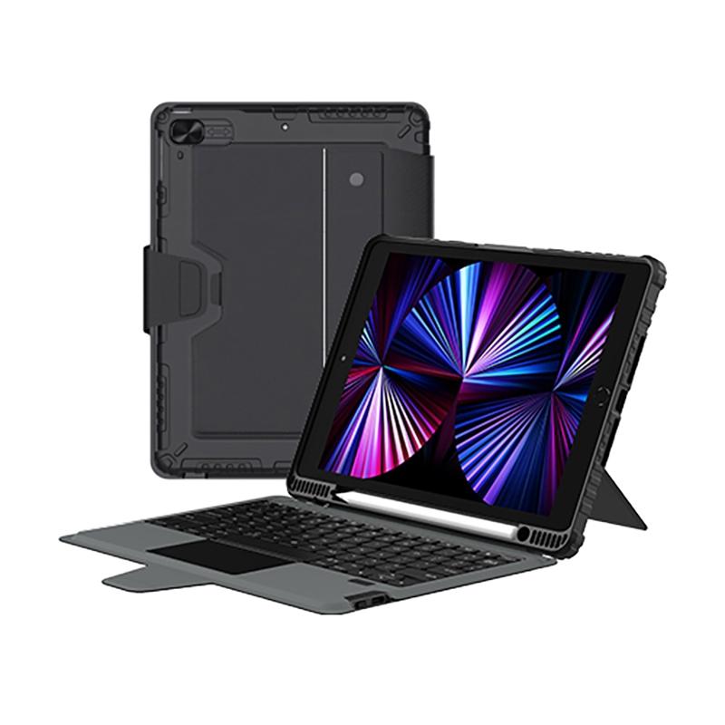 6-Row Keyboard Case For Ipad 10.2 2019 / 2020 / 2021 With Bumper Combo-1915198261623394304