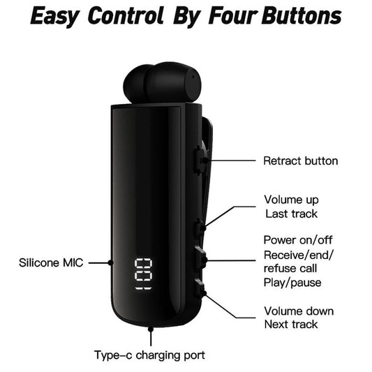 Waterproof Earphones For Driving And Riding - Black-1915196934491082754