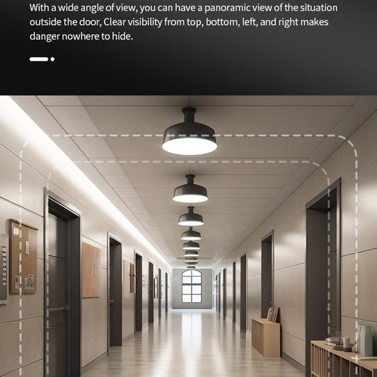 1080P Wifi Smart Cat Eye Video Doorbell With 4.3 Ips Lcd Screen And Infrared Night Vision Black-1915196962353844226