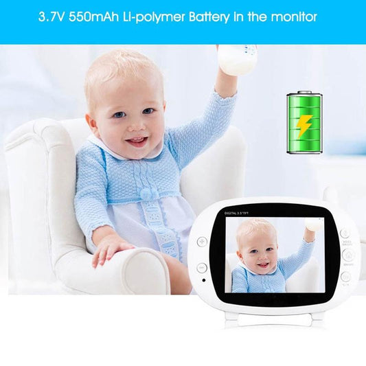 Wireless Baby Monitor With 3.5 Lcd 2.4Ghz Night Vision 2-Way Talk-1915196621138825218
