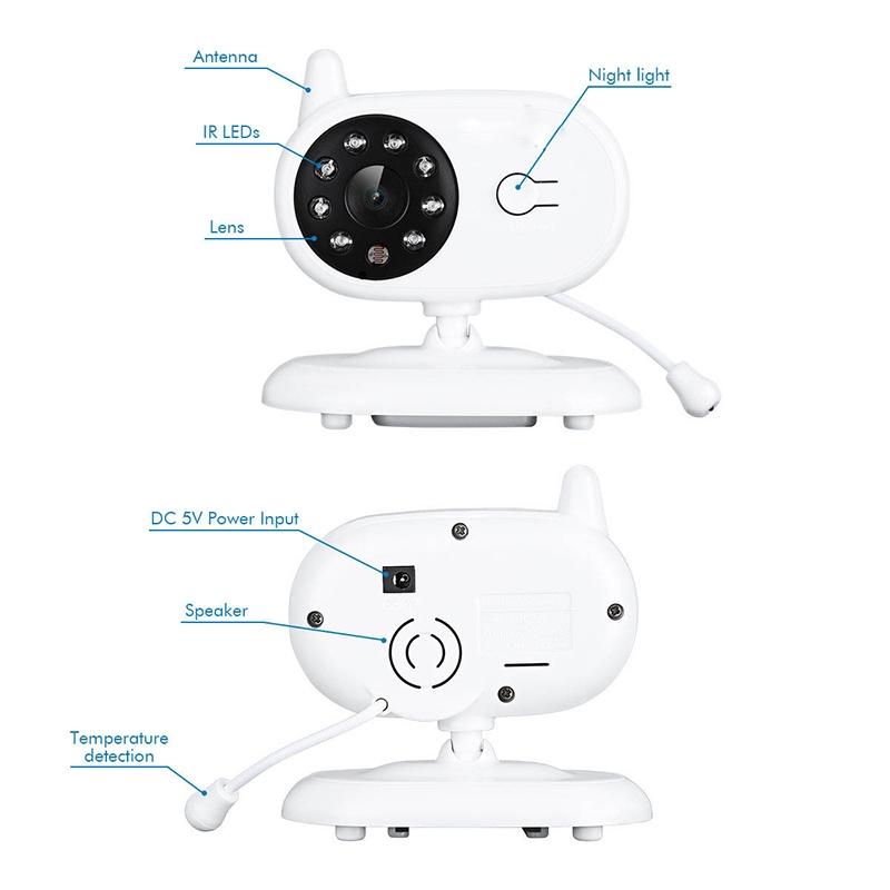Wireless Baby Monitor With 3.5 Lcd 2.4Ghz Night Vision 2-Way Talk-1915196621138825223