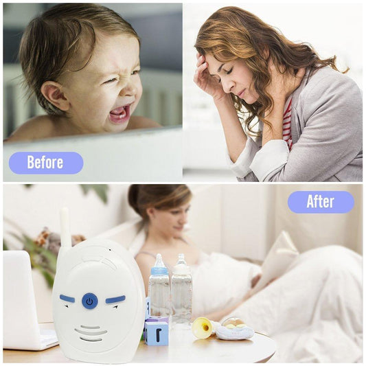 Wireless 2.4Ghz Baby Monitor With Two-Way Voice Talk - White-1915196630676672514