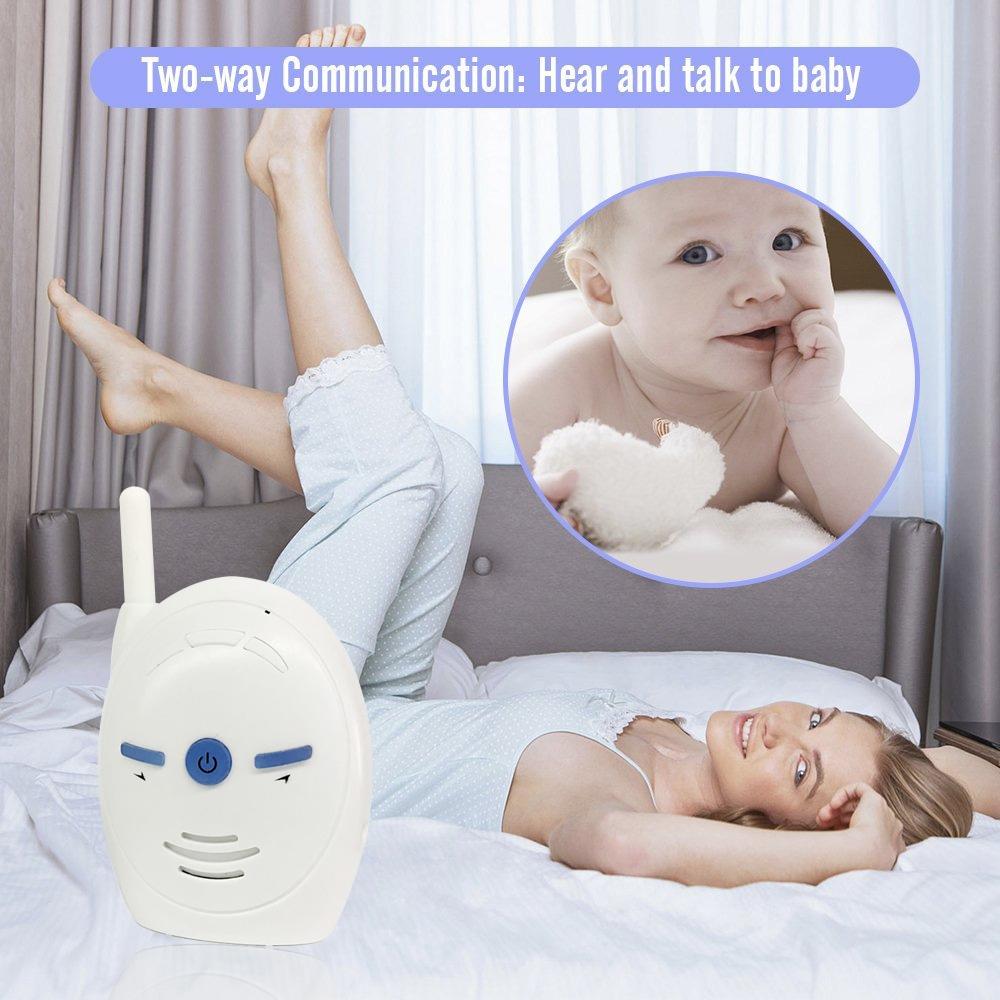 Wireless 2.4Ghz Baby Monitor With Two-Way Voice Talk - White-1915196630676672521