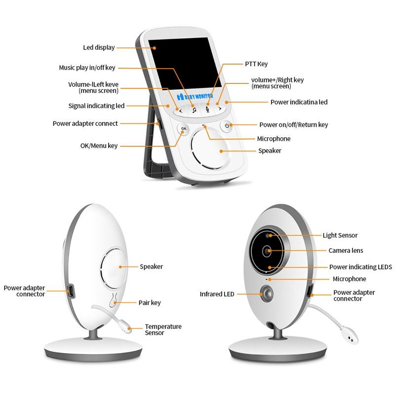 2.4 Lcd Wireless Baby Monitor With Night Vision & Two-Way Talk-1915196621436620806