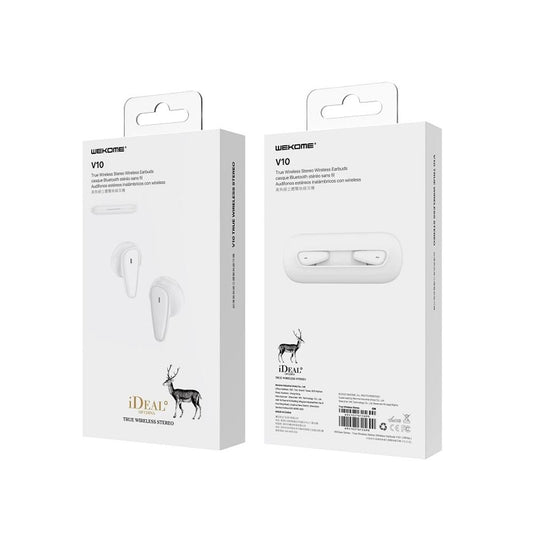 Waterproof Bluetooth 5.0 Earphones With Charging Box - White Deer Series-1915197480841121794