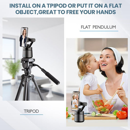360 Degree Intelligent Tracking Tripod Head - White-1915196633281335298