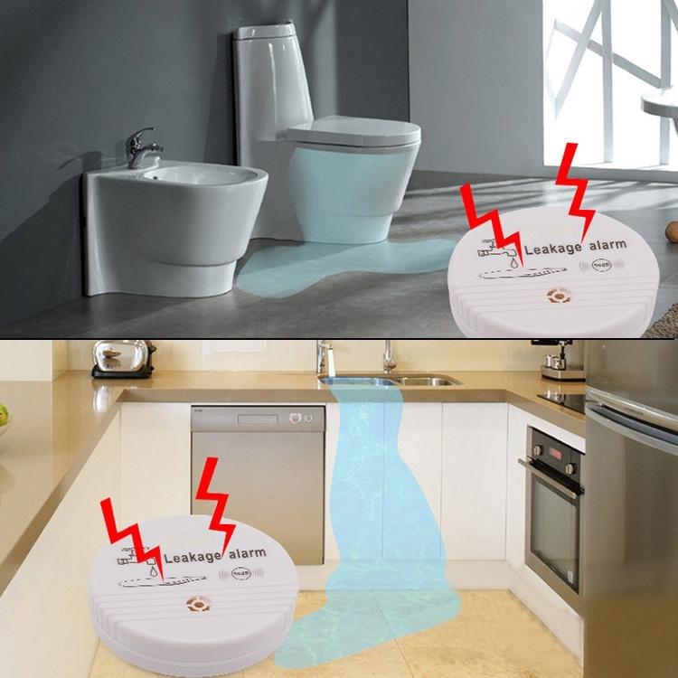 Home Water Leak Detector Alarm - 360 Degree Sensor 85Db Volume-1915198428451835911