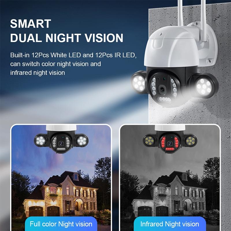 2.4G Wireless Ip Camera With 3.0Mp Motion Detection Two-Way Audio Night Vision And Tf Card Support - Ip65 Waterproof-1915196614797037572