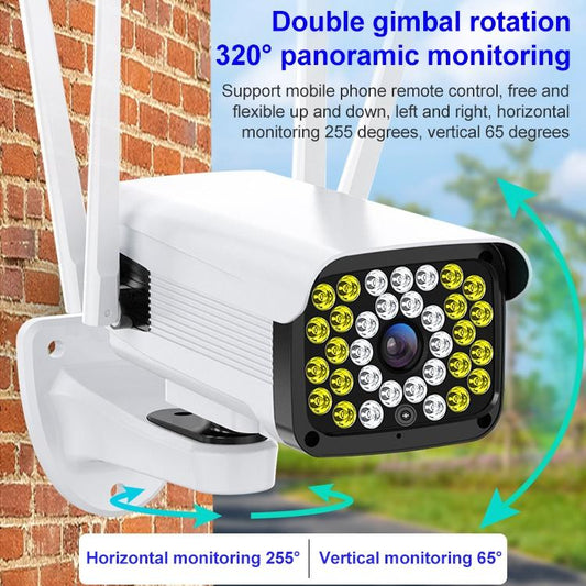 Hd Outdoor Surveillance Camera With Voice Intercom Night Vision Human Detection Tf Card Wifi Ptz Rotation-1915196618102149122