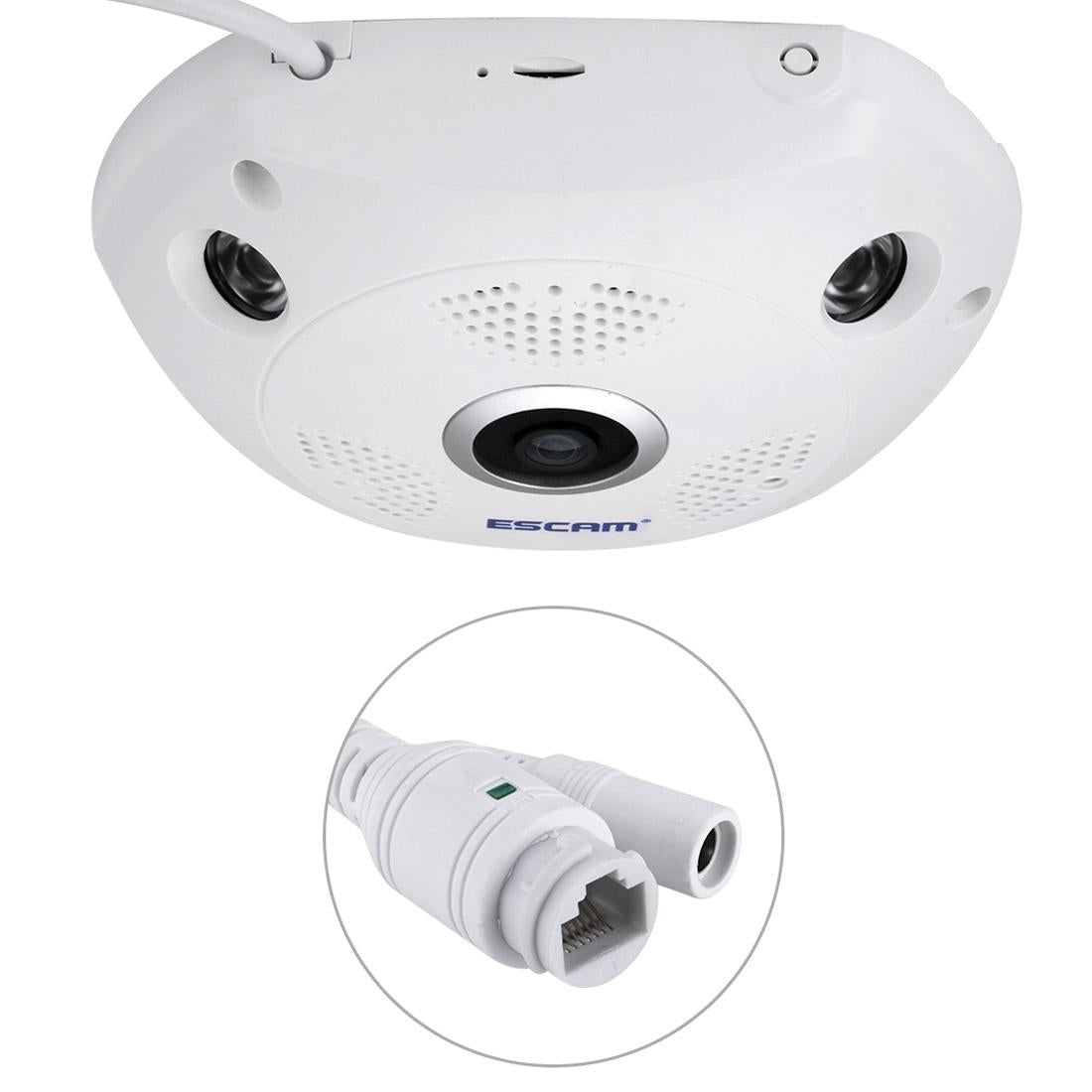360 Degree Fisheye Lens Wifi Ip Camera With Motion Detection & Night Vision - Shark 960P-1915197205610893312