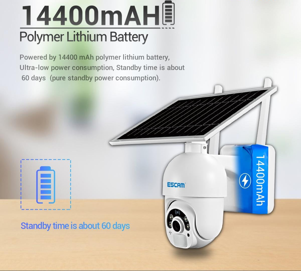 1080P Solar Wifi Camera With Motion Detection & Night Vision-1915197379028586500