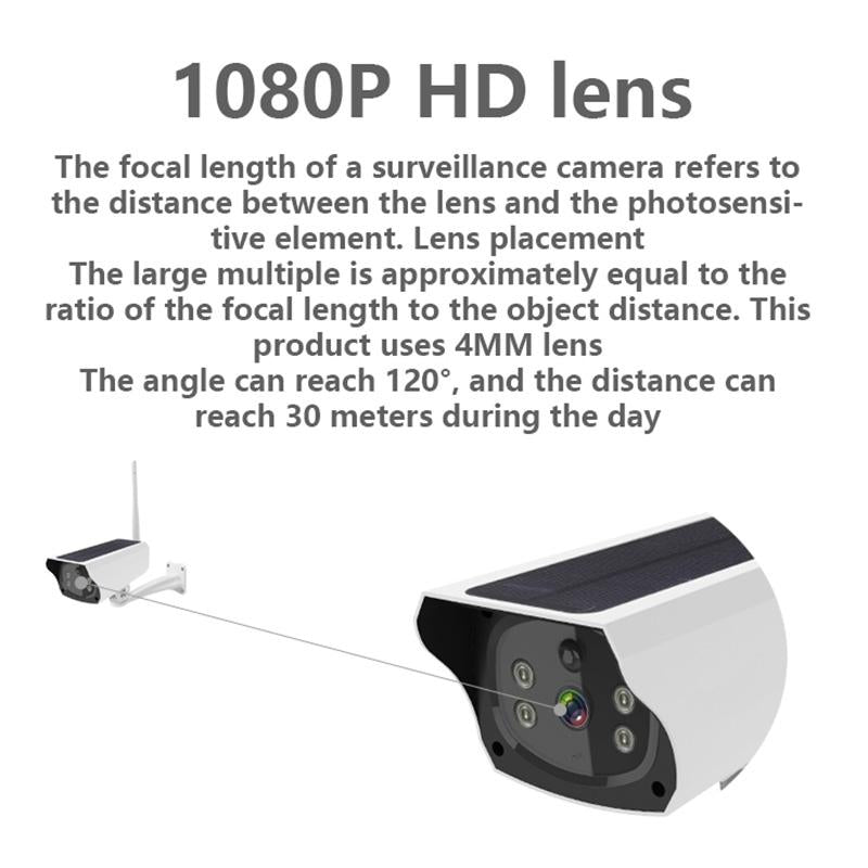 1080P Solar Power Security Camera With Motion Detection & Waterproof Design-1915196622212567046