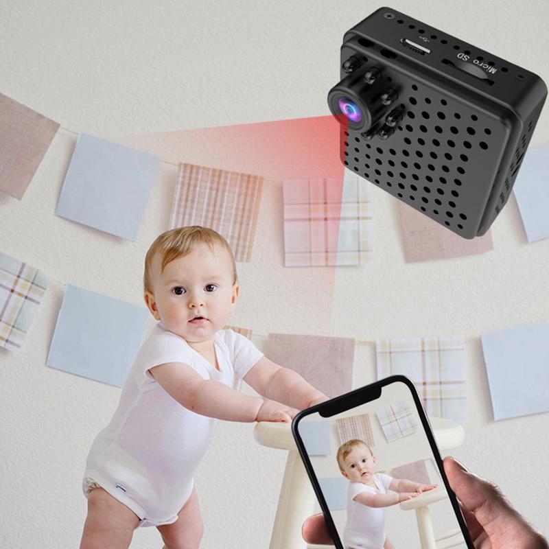 1080P Hd Wifi Mini Security Camera With Wide Angle Motion Detection Night Vision & Tf Card Support-1915198002960666630