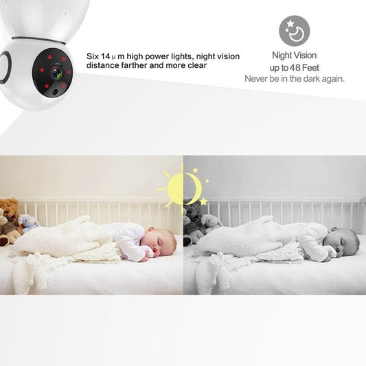 Wireless Hd Ip Camera With Motion Detection & Night Vision - 64Gb Tf Card Support White-1915196636322205698