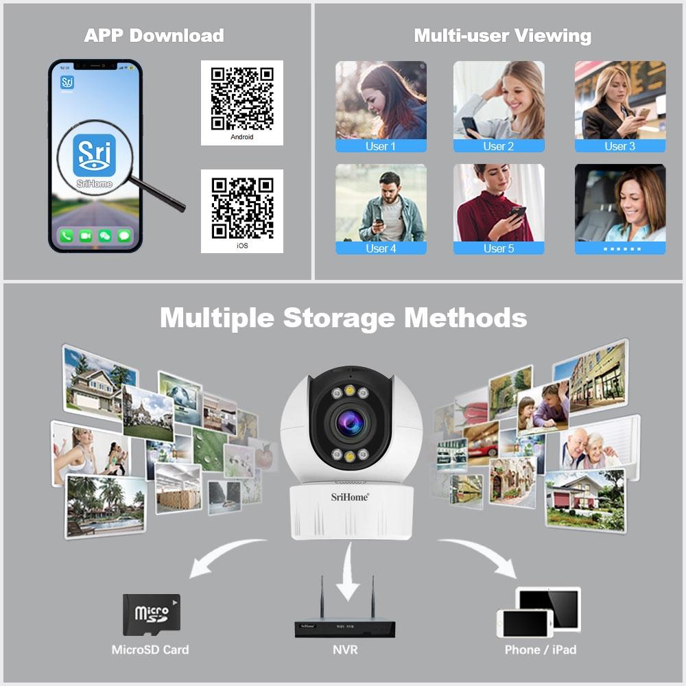 Wireless Home Security Camera System - 4.0Mp Fhd Low Power Consumption-1915196615245828105
