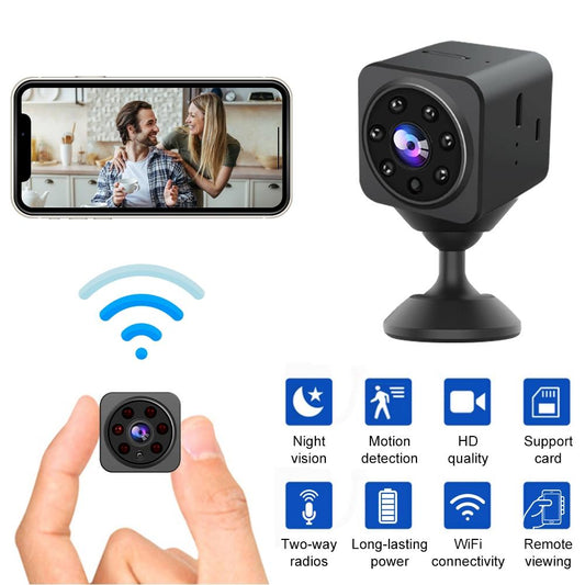 Wireless 1080P Smart Camera With Two-Way Voice Intercom - Black-1915196789670154242