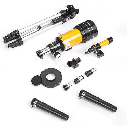 Stargazing Telescope For High-Definition Astronomical Viewing - Black / Yellow-1915196643762900994