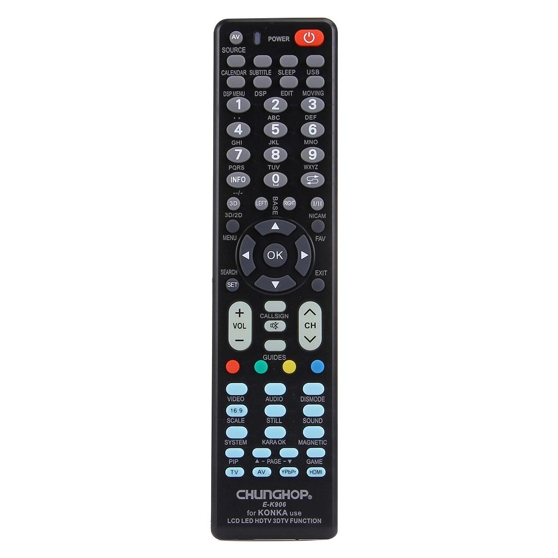 Universal Remote For Konka Led / Lcd / Hdtv - Chunghop K906-1915197621862010880