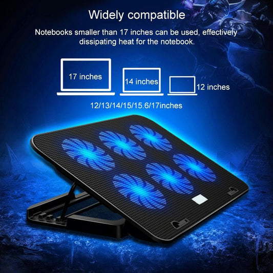 Silent Six-Fan Cooling Rack For Notebook Computers-1915198418846879746