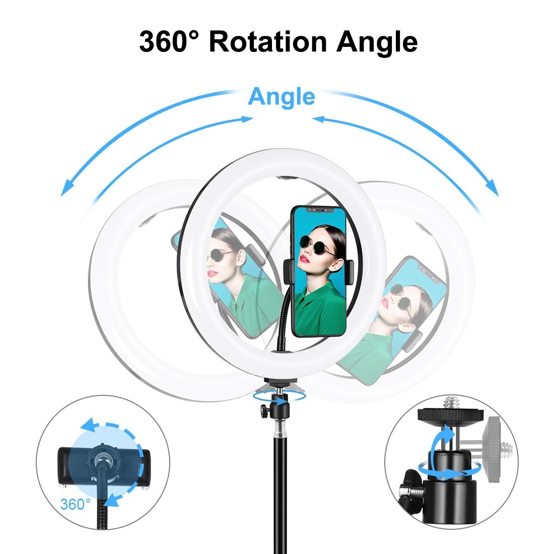 10.2 Led Ring Light With 1.1M Tripod For Vlogging And Live Streaming-1915197677990187012