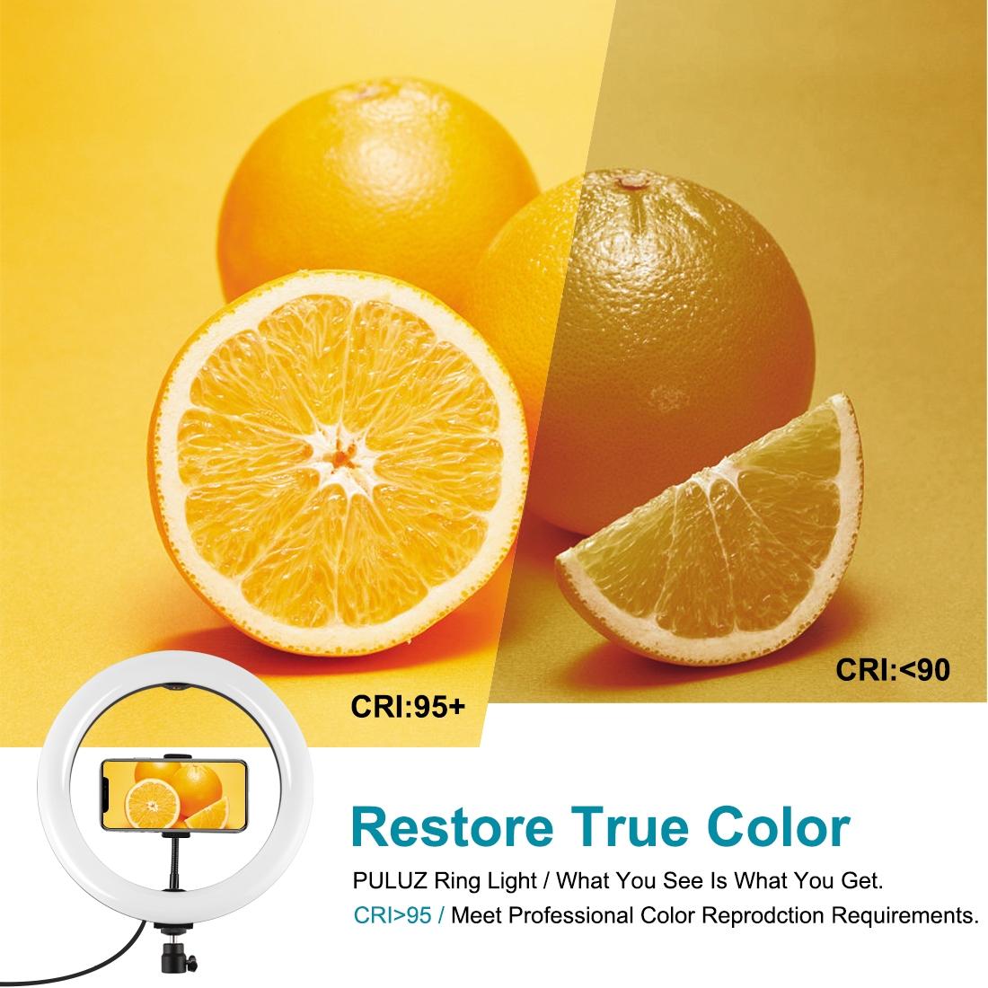 10.2 26Cm Ring Light Kit With Tripod Usb 3 Modes Dual Colour Phone Clamp Remote - Black-1915196770636402697
