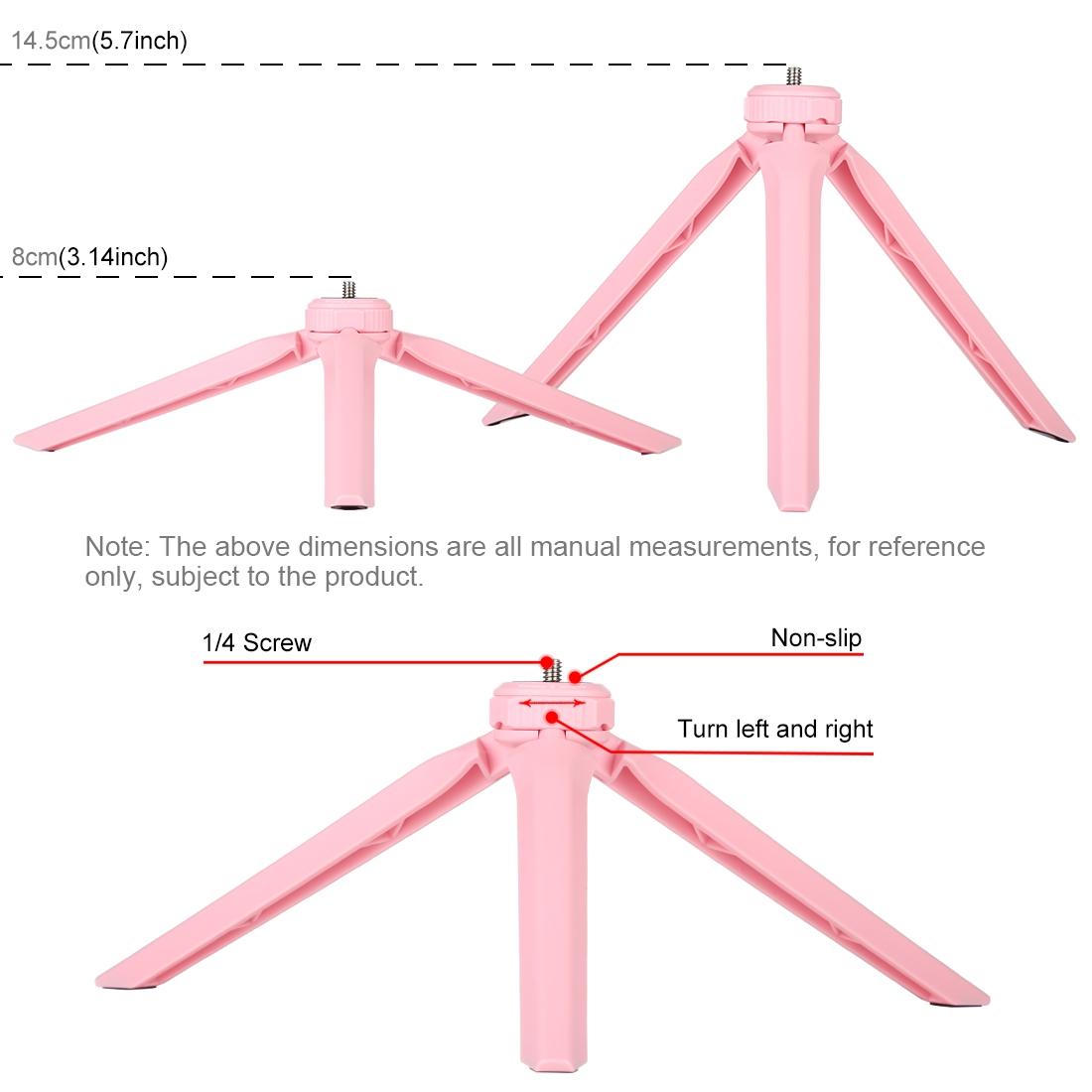 12Cm Led Ring Light With Usb 3 Modes Dimmable Cold Shoe Tripod Ball Head - Pink-1915196537399545860