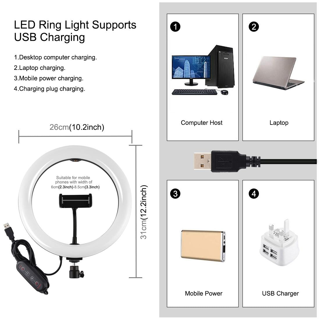 10.2 Curved Led Ring Light With Dual-Colour Temperature Remote And Tripod-1915196748012326917