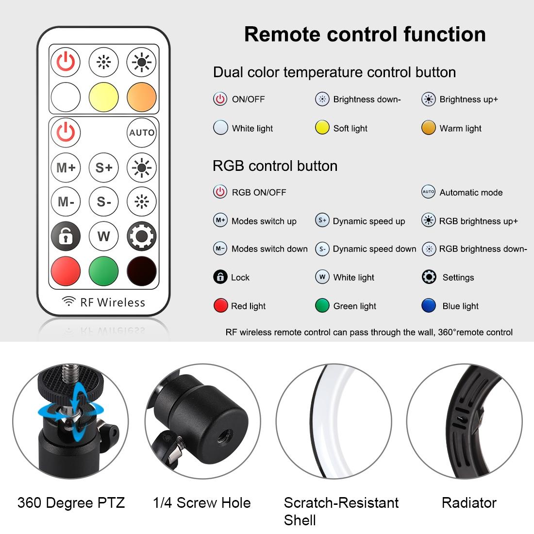 10.2 Curved Led Ring Light With Dual-Colour Temperature Remote And Tripod-1915196748012326918