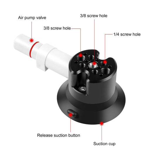 Aluminum Alloy 3 Car Suction Cup Mount-1915196753968238594