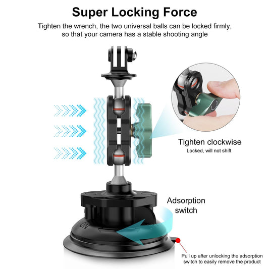 Aluminum Alloy Magic Arm With Strong Suction Cup-1915196489651589122