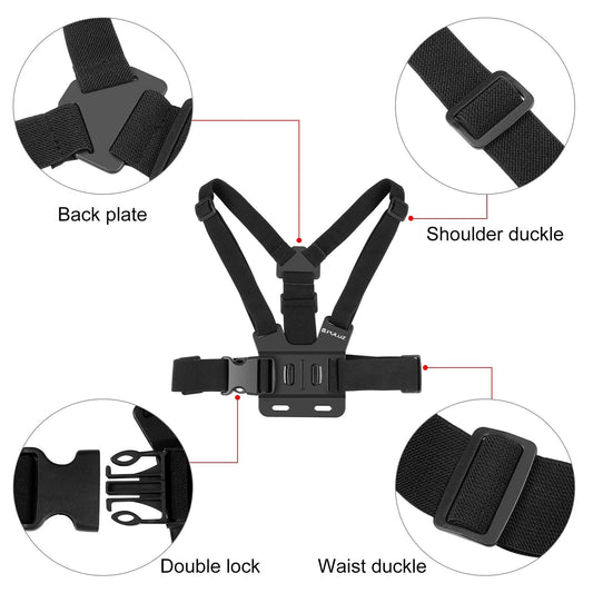 Adjustable Body Mount Belt With Phone Clamp And J Hook Mount-1915197653243793410