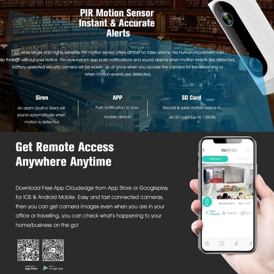 720P Wifi Camera With Night Vision Motion Detection Two-Way Audio And Rechargeable Battery-1915198382708756482