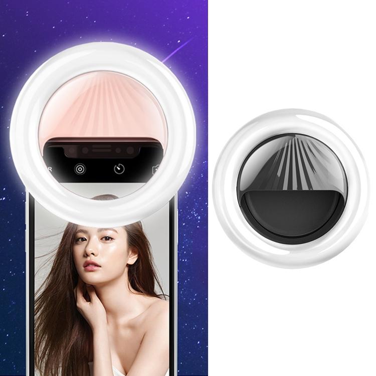 Rechargeable Selfie Light Clip For Beauty And Flash Fill - Black-1915196712415268864
