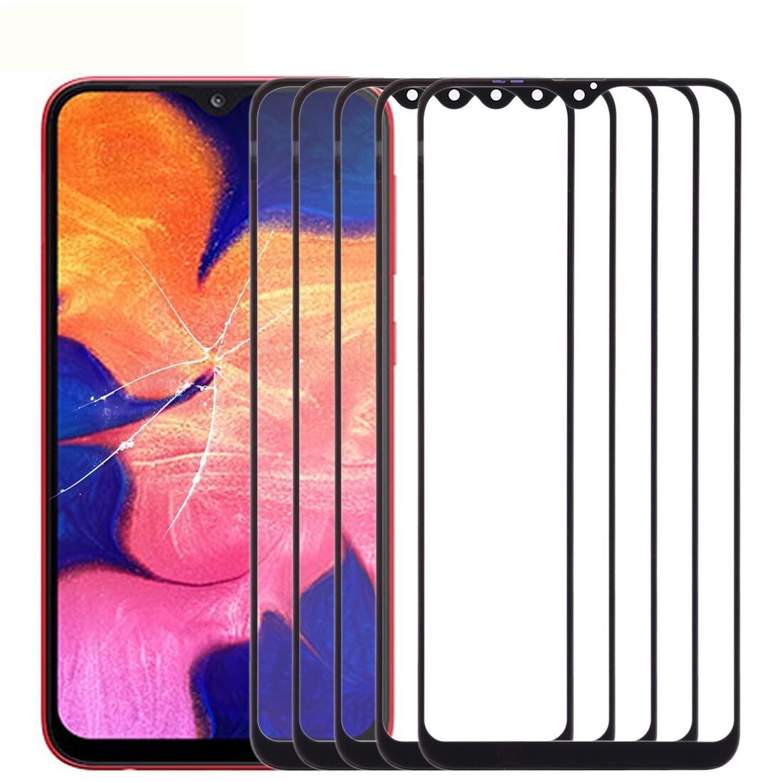 10-Pack Outer Glass Lens For Samsung Galaxy A10 - Front Screen-1915196749065097216