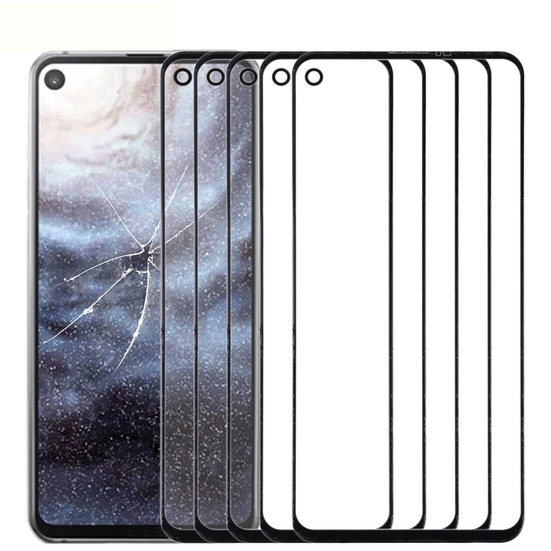 10-Pack Outer Glass Lens For Samsung Galaxy A9 Pro 2019 - Front Screen-1915196763577389056
