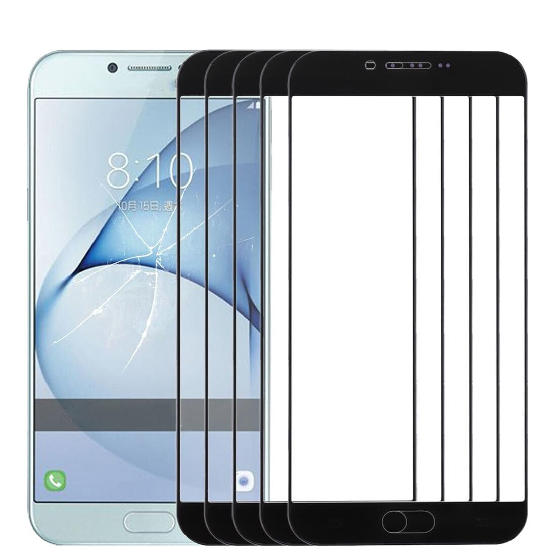 10Pcs Front Outer Glass Lens For A810 - Clear-1915196580781232128