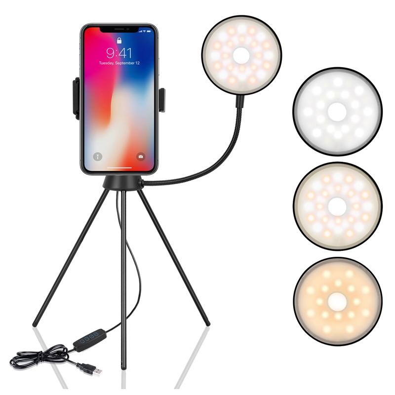 Dimmable Led Ring Light With Phone Tripod Stand-1915198320675000320