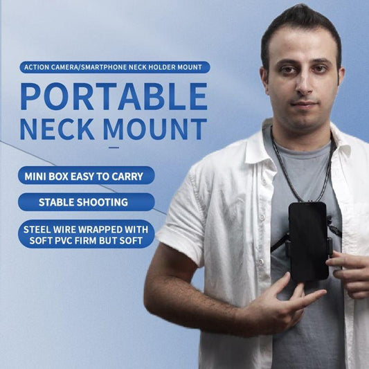 Flexible Neck Mount For Gopro And Smartphones - Compatible With Action Cameras-1915198154517647362