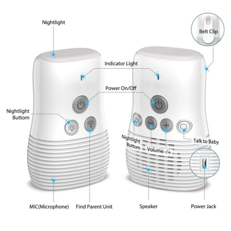 Two-Way Talk Back Baby Monitor With Wireless Audio And Sound Alert-1915196527970750465