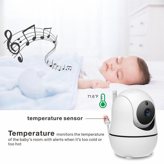 360-Degree Rotating Baby Monitor With Night Vision And Intercom-1915196526532104194