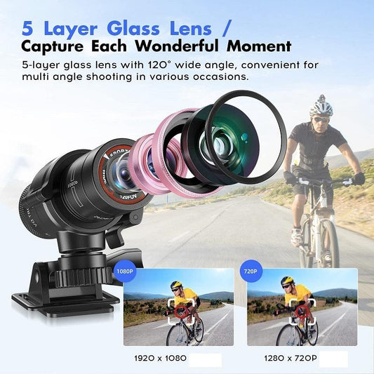 Hd Action Camera For Outdoor Activities - Helmet Mount-1915198232342958082