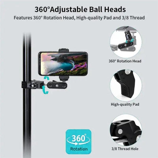 Aluminum Handlebar Magic Arm Rod Mount With Crab Clamp-1915196991919493122